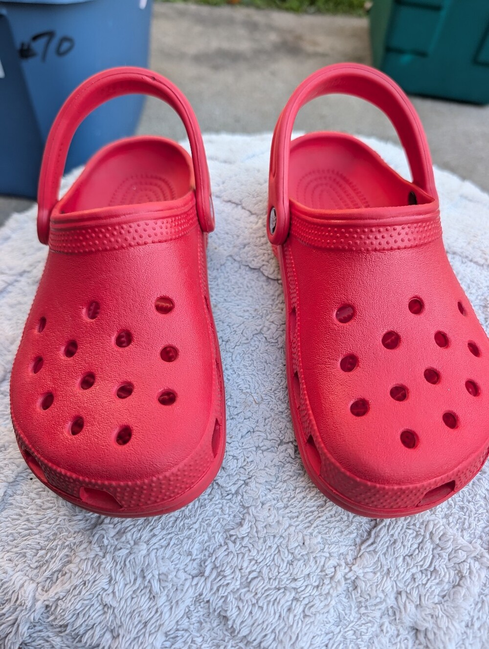 Women's Red Classic Crocs Size 7